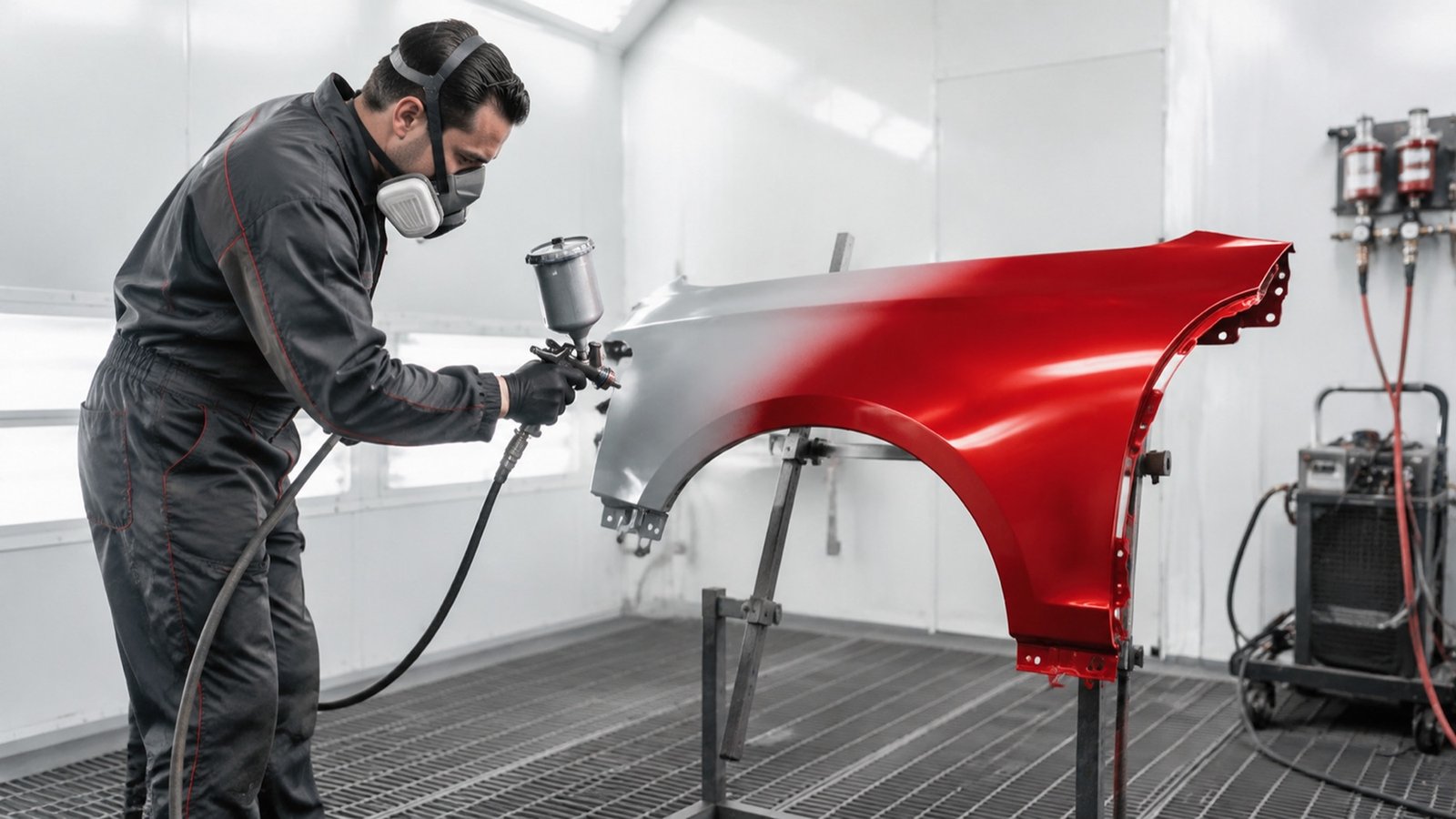 Peinture de l'élément et raccord — peinture automobile complete ou partielle, atelier CPM-531 à Évreux