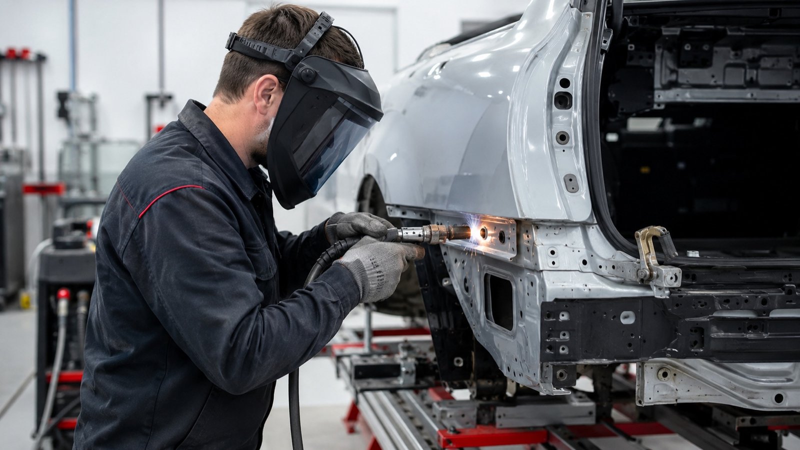 Soudure des panneaux — reparation carrosserie toutes marques, atelier CPM-531 à Évreux