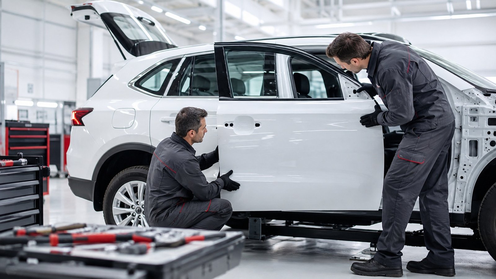 Remplacement d'éléments — reparation carrosserie toutes marques, atelier CPM-531 à Évreux